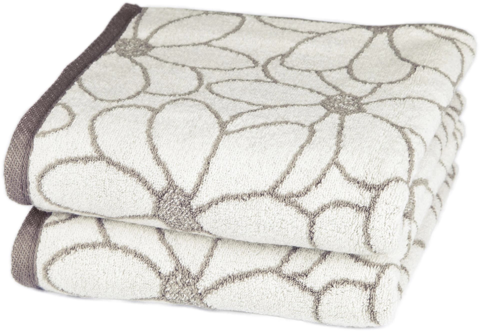 ROSS Handtücher Blütenfond Beige Champagner 50x100cm Frottier - Bild 4