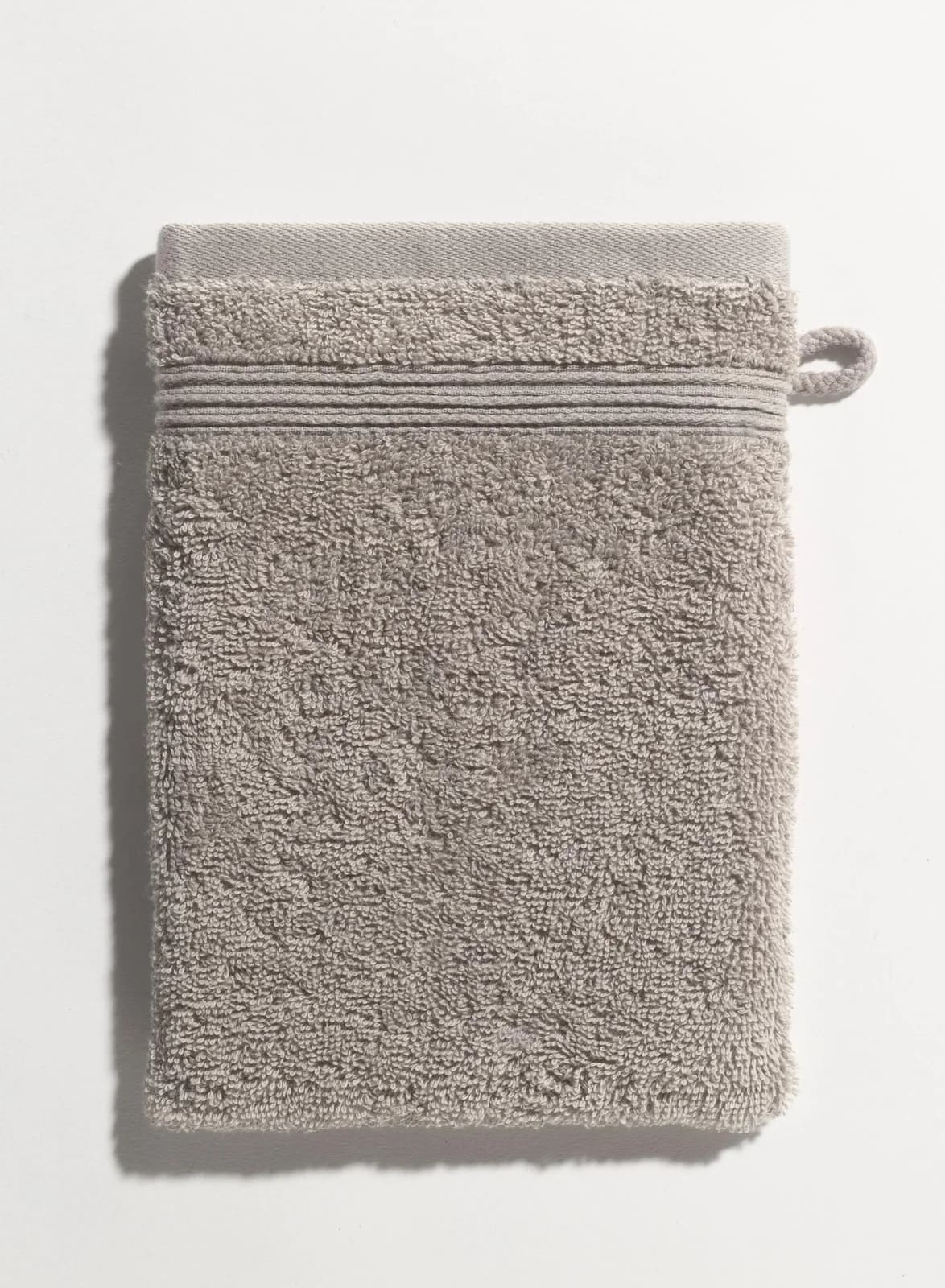 Waschhandschuh SAPHIR flanell Baumwolle Uni Weiß