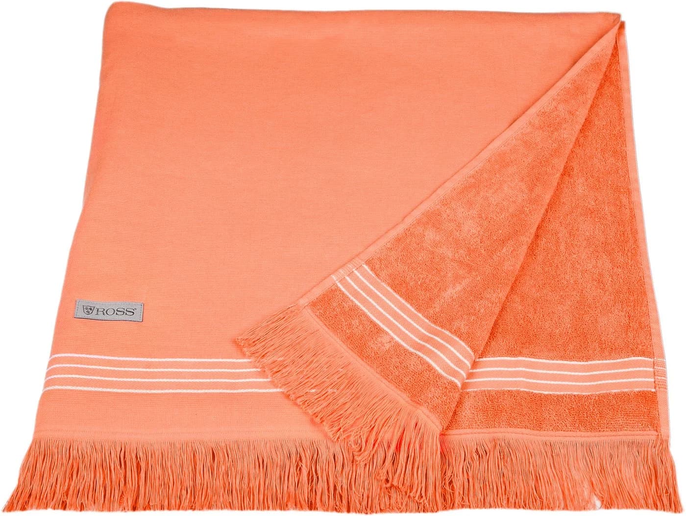 ROSS Hamamtuch Orange 90x180cm Frottier Strand Sauna - Bild 2