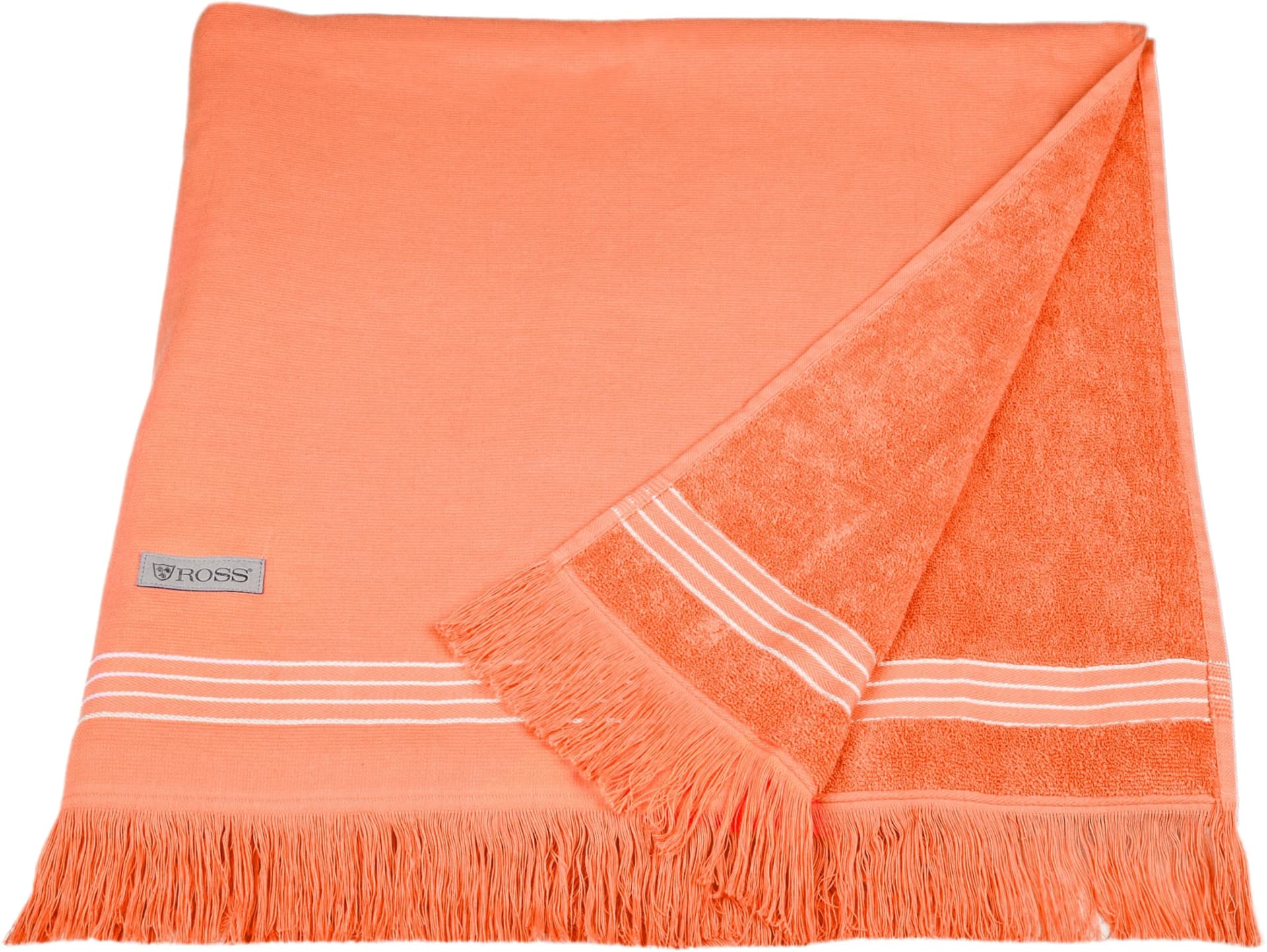 ROSS Hamamtuch Orange 90x180cm Frottier Strand Sauna - Bild 3