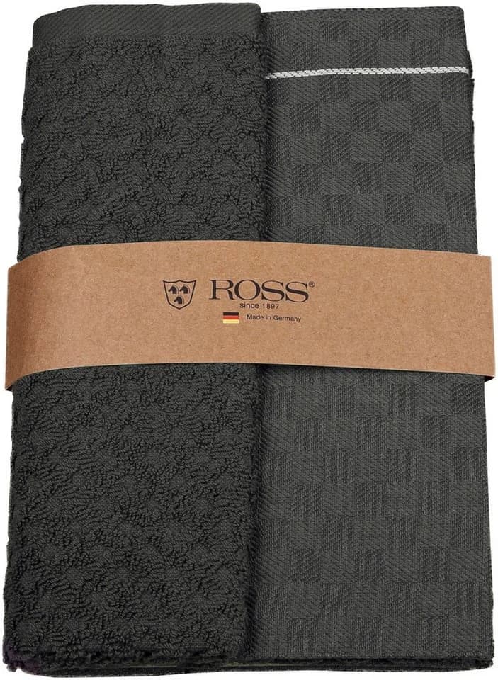 ROSS Geschirrtuch 2er Set 908 Anthrazit 100% Baumwolle - Bild 2