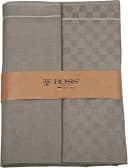 ROSS Geschirrtuch 2er Set Grau Flanell Baumwolle Leinen Bild 5