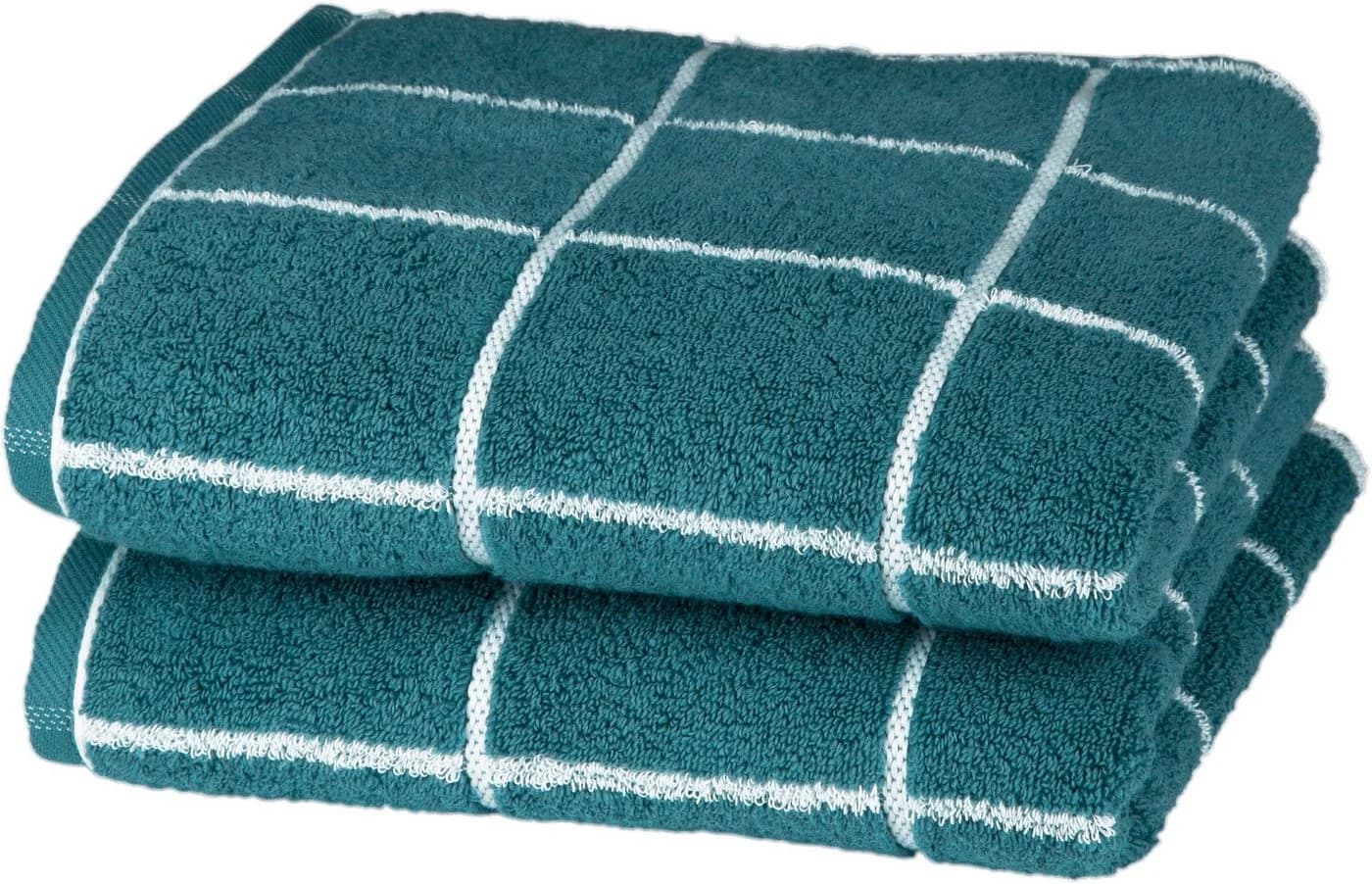 ROSS Handtücher Cashmere Überkaro 2er-Set Grün Karo - Bild 2