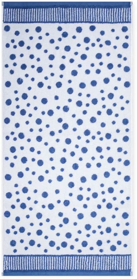 Duschtuch ROSS 'Punkte, allover' - Blau/Weiß - Frottier - 70x140cm