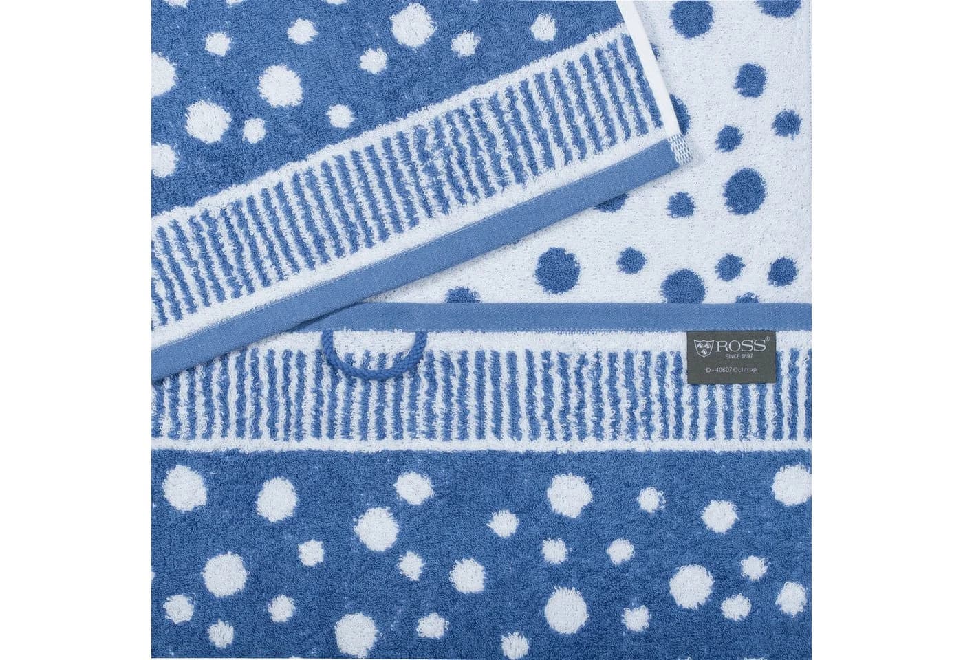 Duschtuch ROSS 'Punkte, allover' - Blau/Weiß - Frottier - 70x140cm - Bild 3