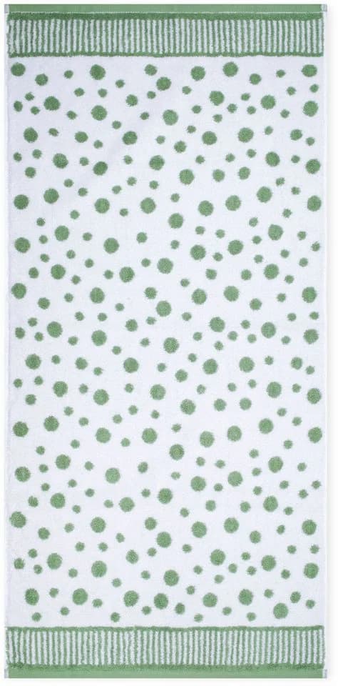 ROSS Duschtuch Punkte Grün Weiß Frottier 70x140 cm
