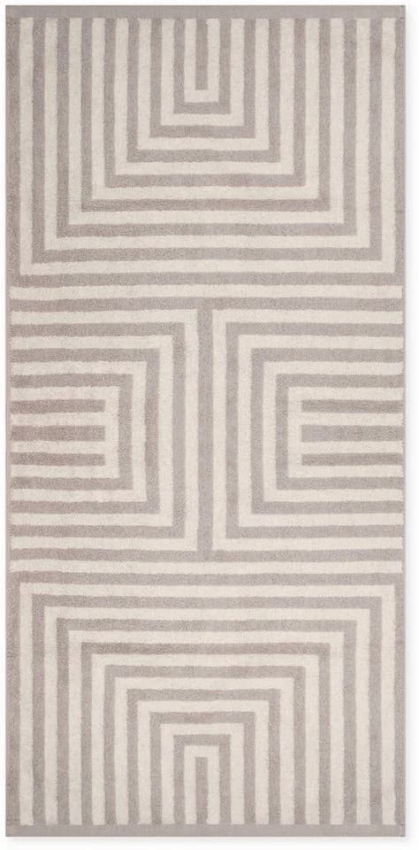 Duschtuch ROSS 'Grafik' Flanell Natur 70x140cm Frottier