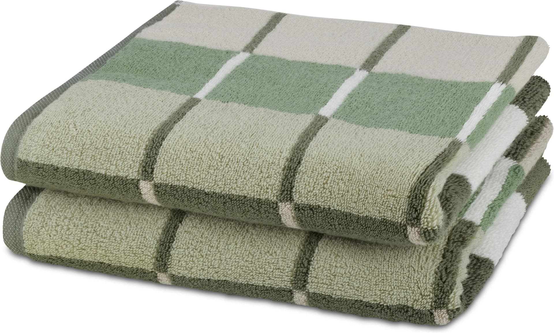 ROSS Handtuch-Set Three Stars 9042 Moosgrün Frottier 100% Baumwolle