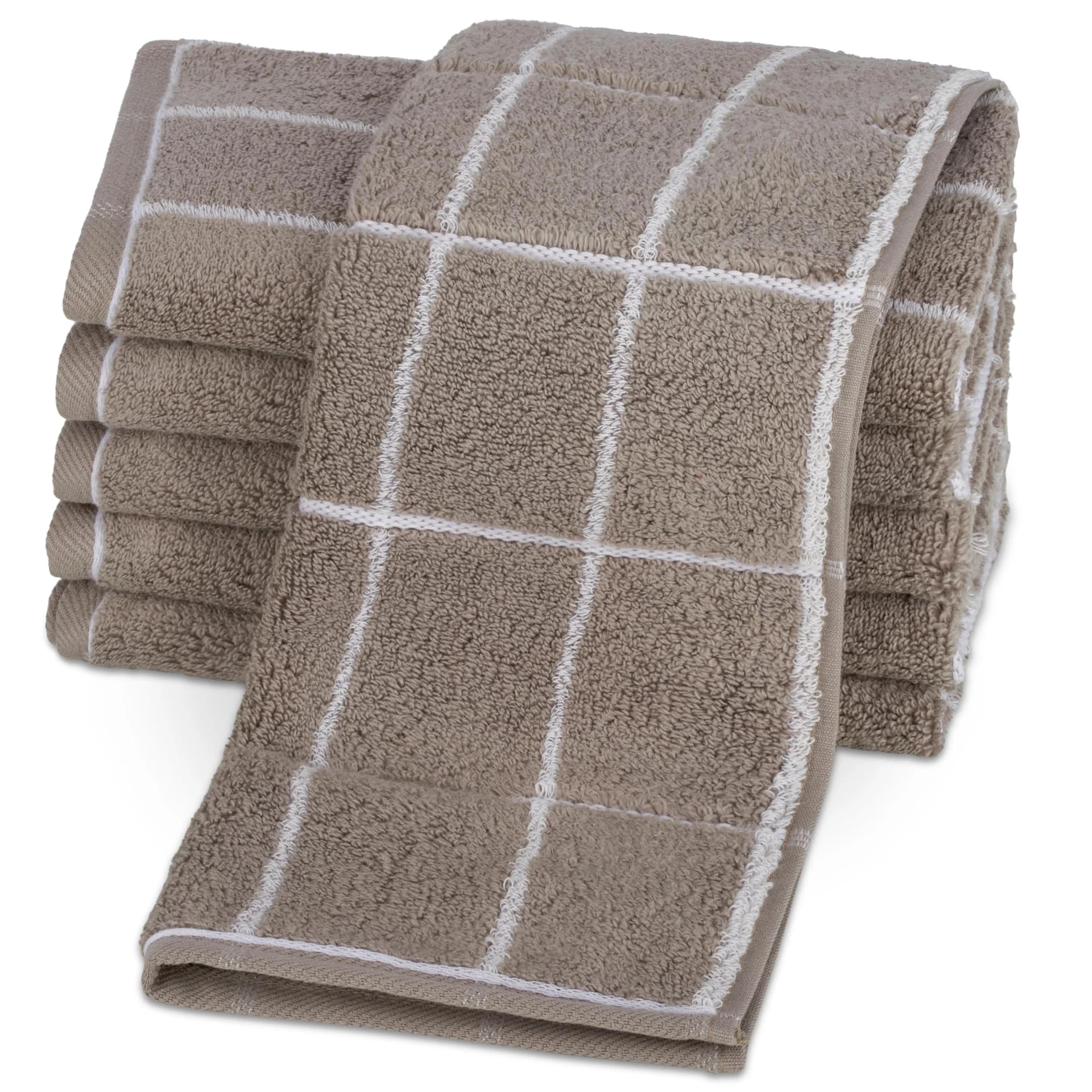ROSS Gästehandtücher 6er-Set Beige Flanell-Champagner Frottier 100% Baumwolle