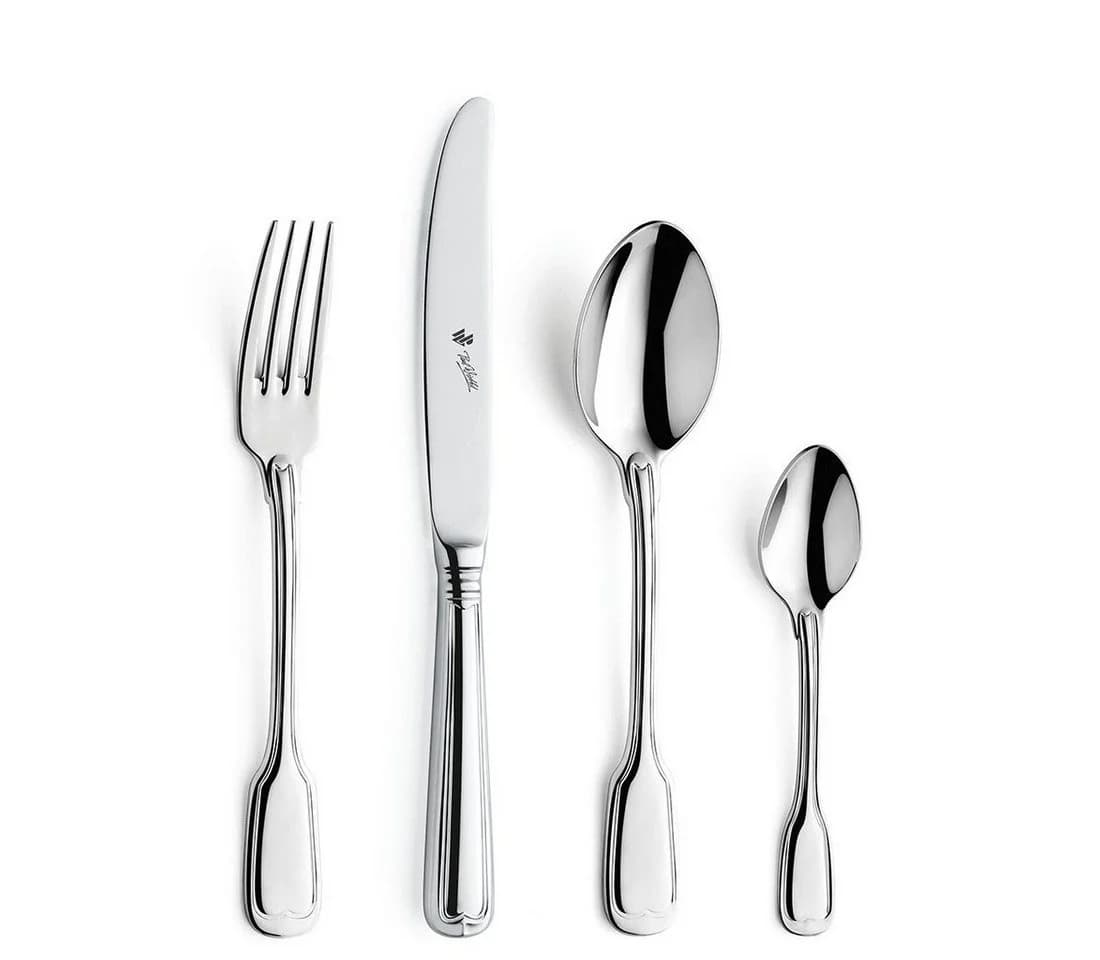 Paul Wirths Besteck-Set AUGSBURGER FADEN 24-tlg. Edelstahl Rostfrei 18/10 Silber - Bild 2