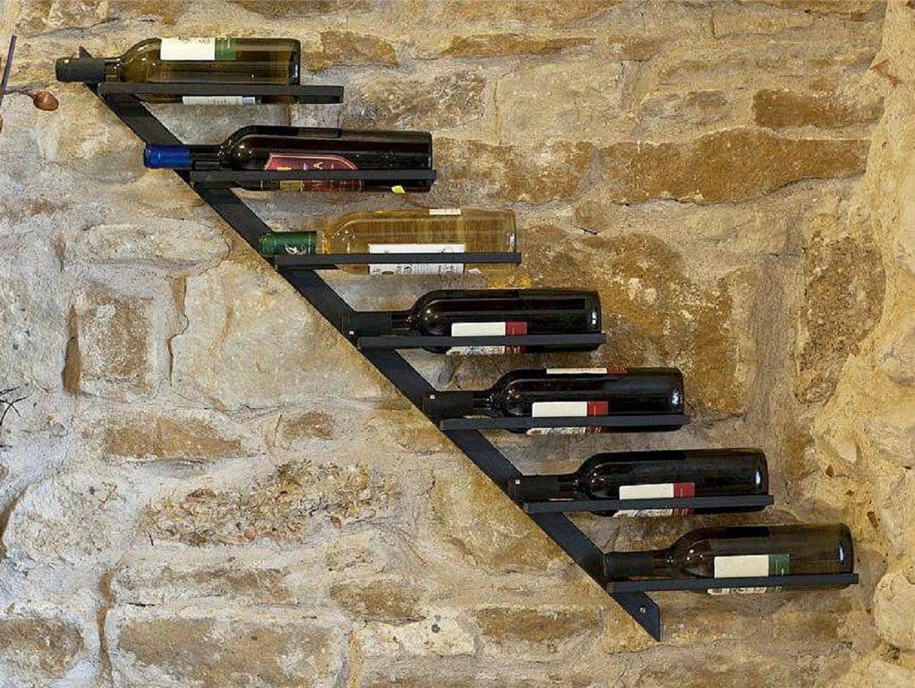 DanDiBo Weinregal Metall Schwarz Wandregal 7 Flaschen - Bild 2