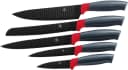 Messerblock KING Carbon Optic Rot/Schwarz 5 Messer Bild 1