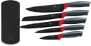 Messerblock KING Carbon Optic Rot/Schwarz 5 Messer Bild 3