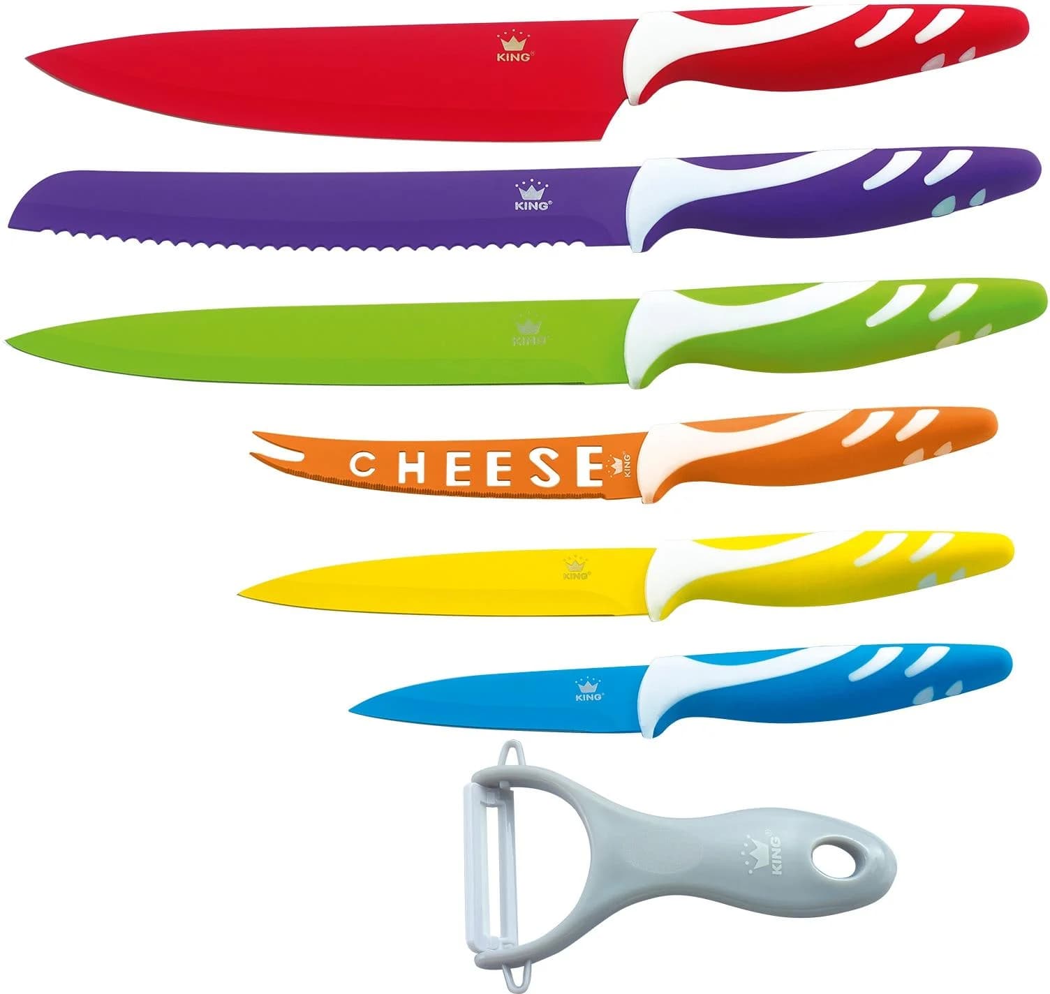 KING Messerset FRUTI Bunt Spezialklingenstahl