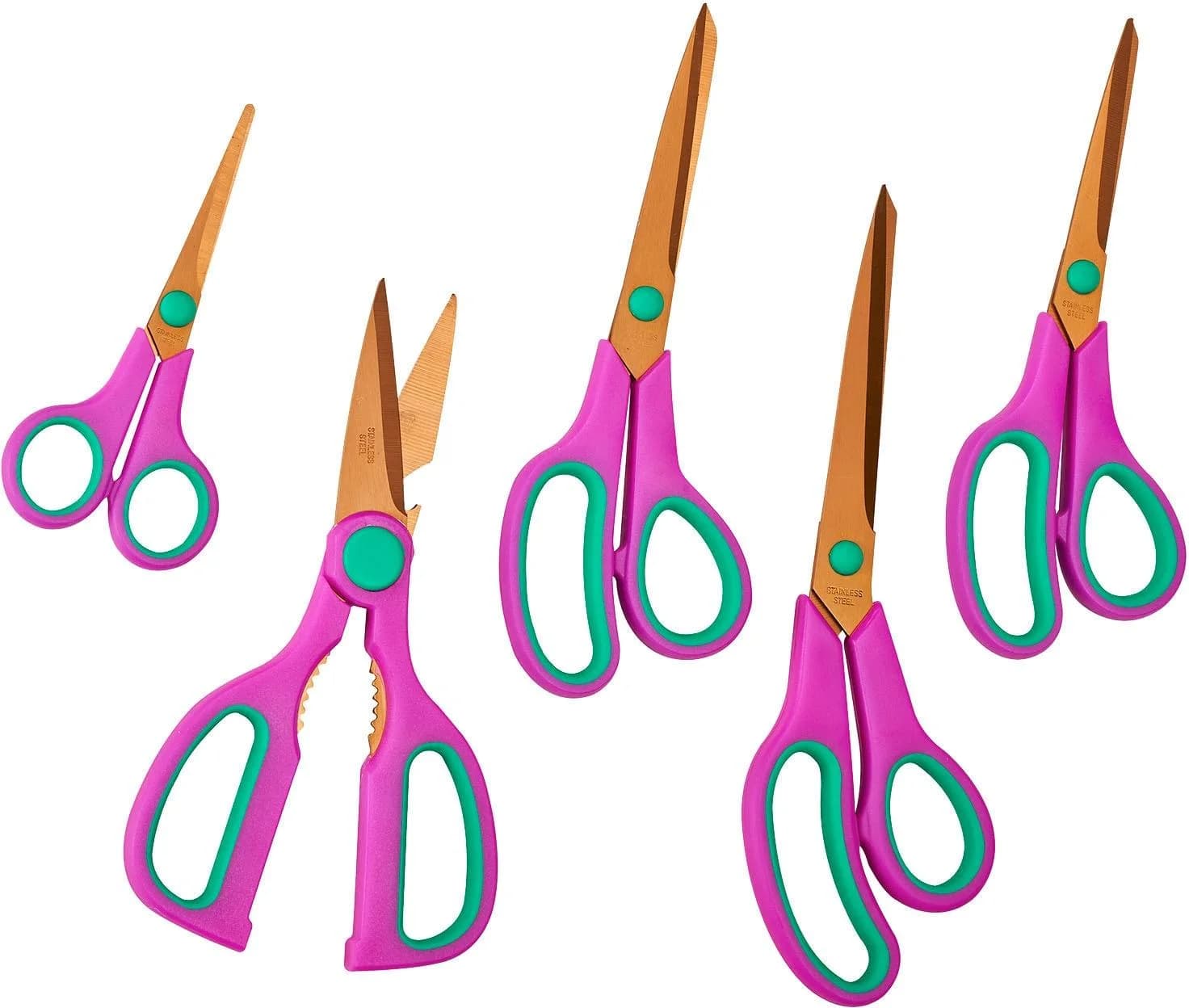 Scheren-Set KING "Easycut" Lila 5-tlg. Titan-Beschichtung