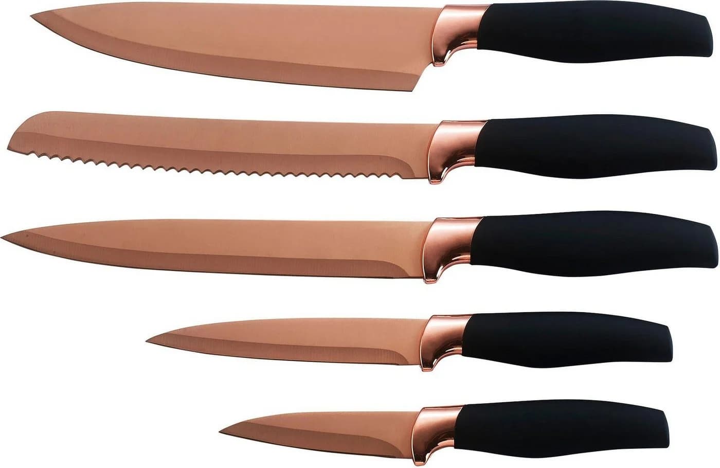 KING Messerblockset QUISIN 5-tlg. Rosa Titanbeschichtung