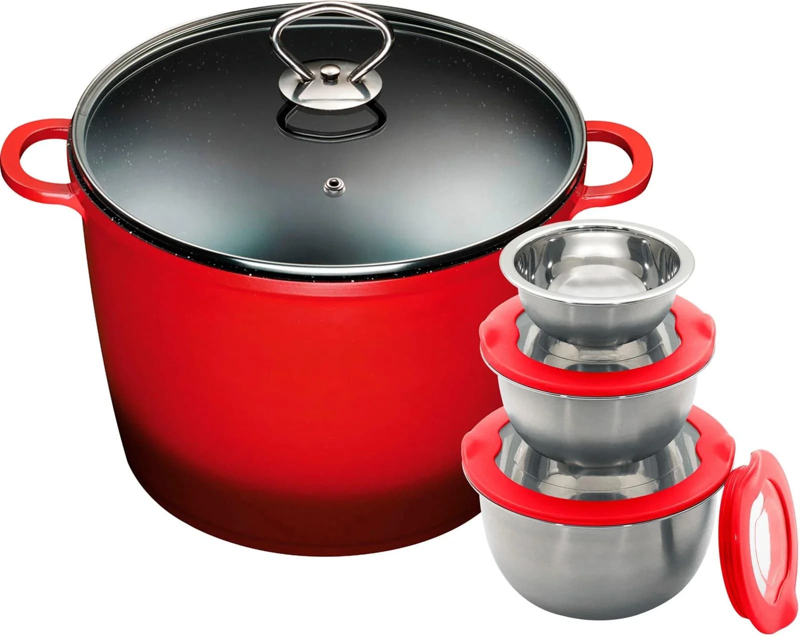 KING XXL Kochtopf Ø 24 cm Silber Induktion Antihaft