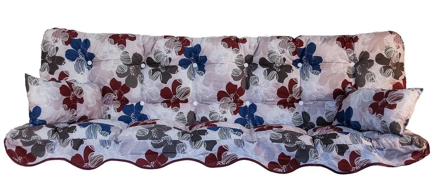Kühnemuth Auflagekissen Set für Hollywoodschaukel 180x50 cm mit Seitenkissen