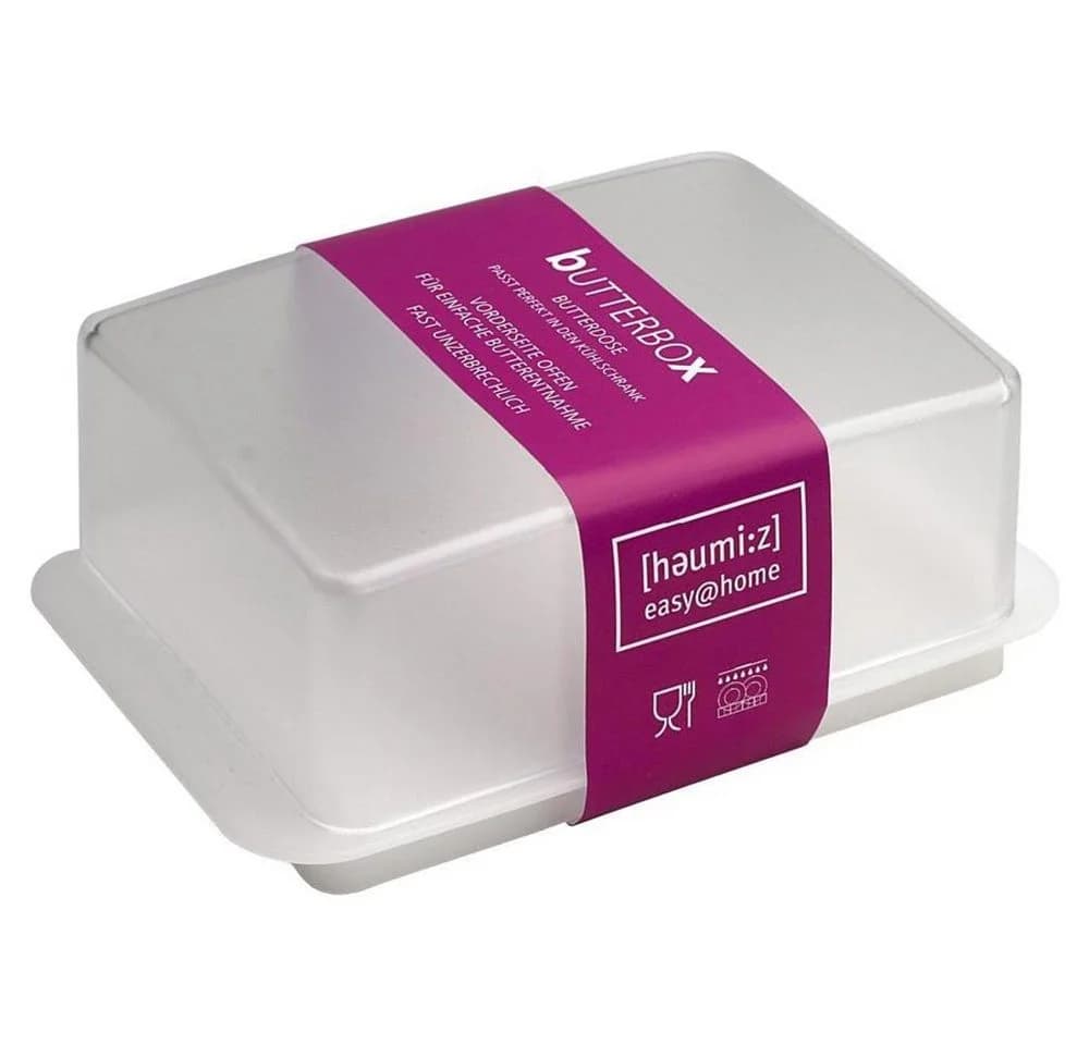 homiez Butterdose 302301 Weiß/Transparent für 250g - Bild 2