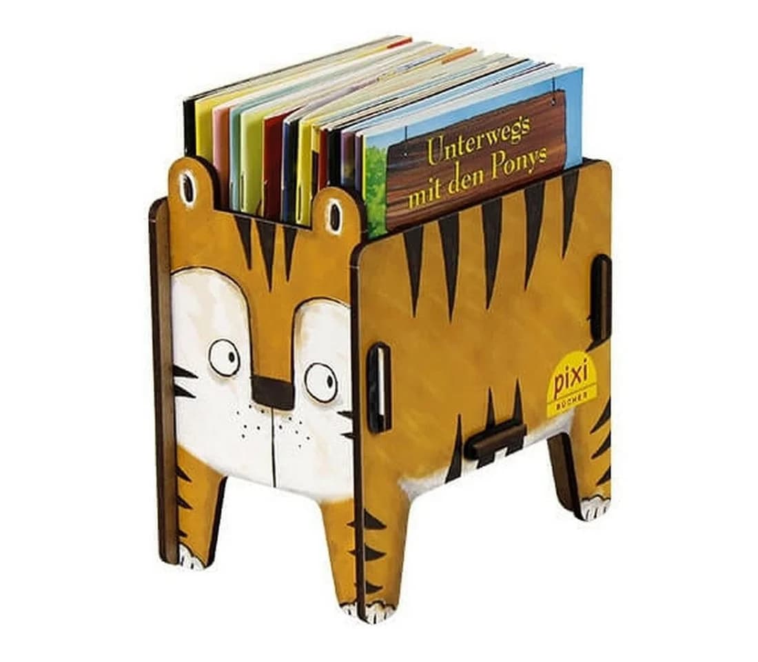 WERKHAUS® Pixi-Buch Box Tiger Aufbewahrungsbox für Kinderbücher - Bild 2