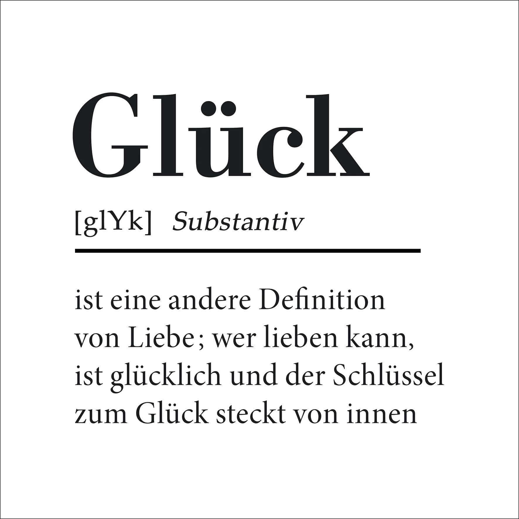 Keilrahmenbild GLÜCK Kunstdruck auf Spannrahmen Mehrfarbig