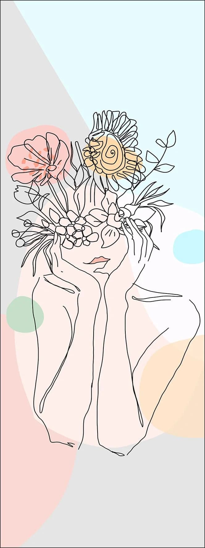 Keilrahmenbild FLOWERS VI Kunstdruck auf Spannrahmen Mehrfarbig