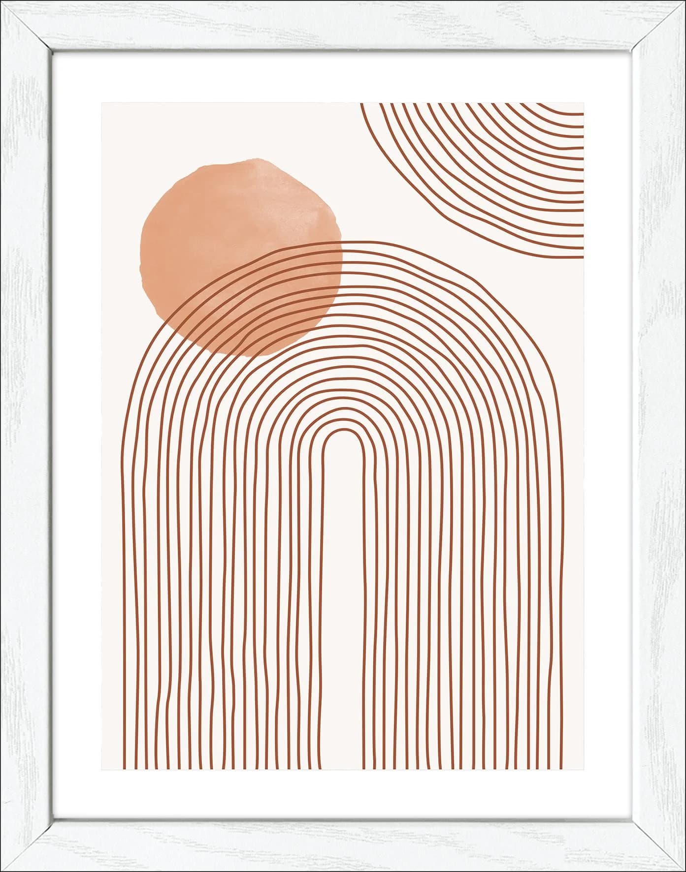 Gerahmtes Bild SHAPES XI Mehrfarbig Kunstdruck hinter Glas