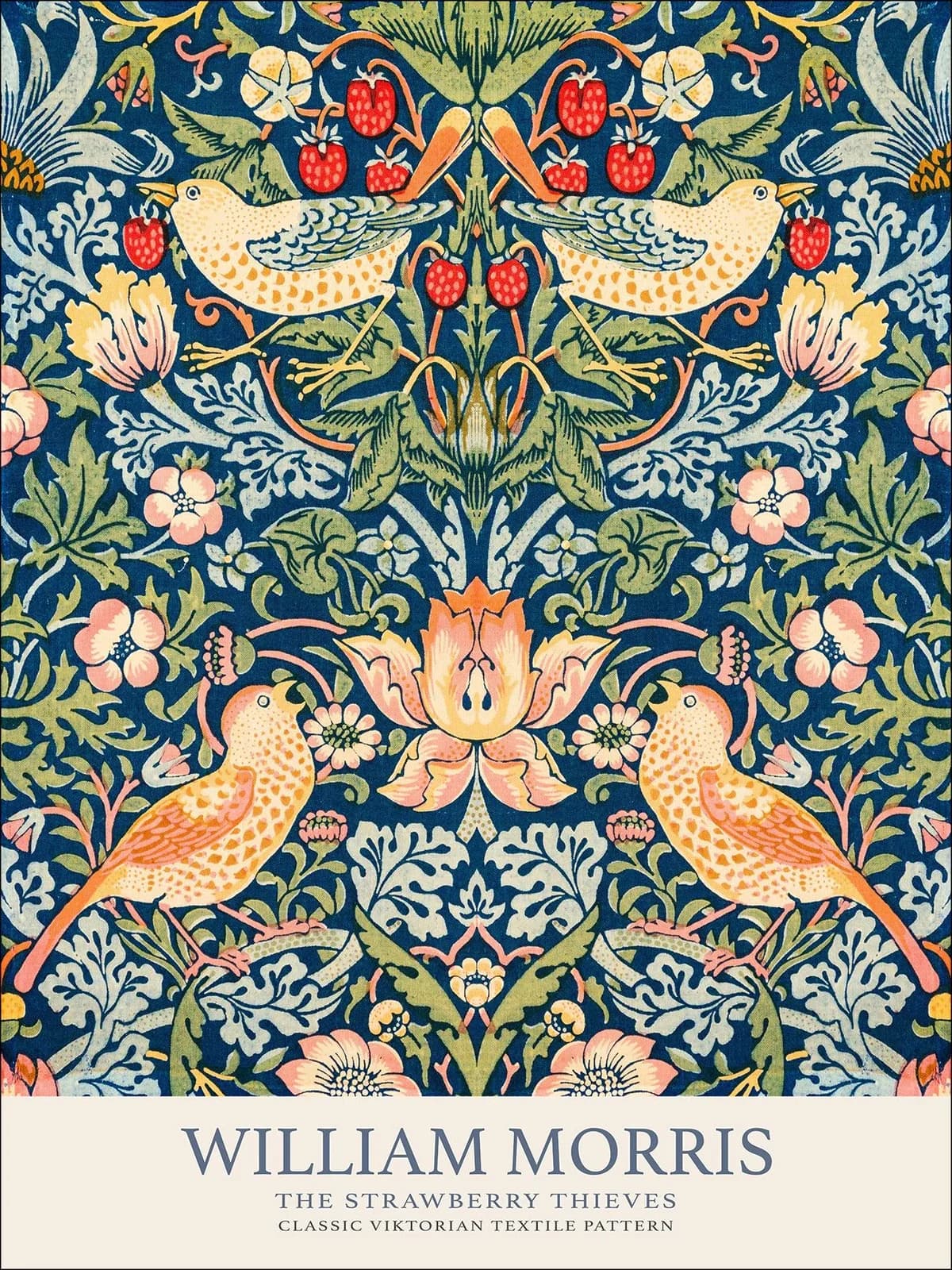 Keilrahmenbild Morris Strawberry Thieves Mehrfarbig Pro Art