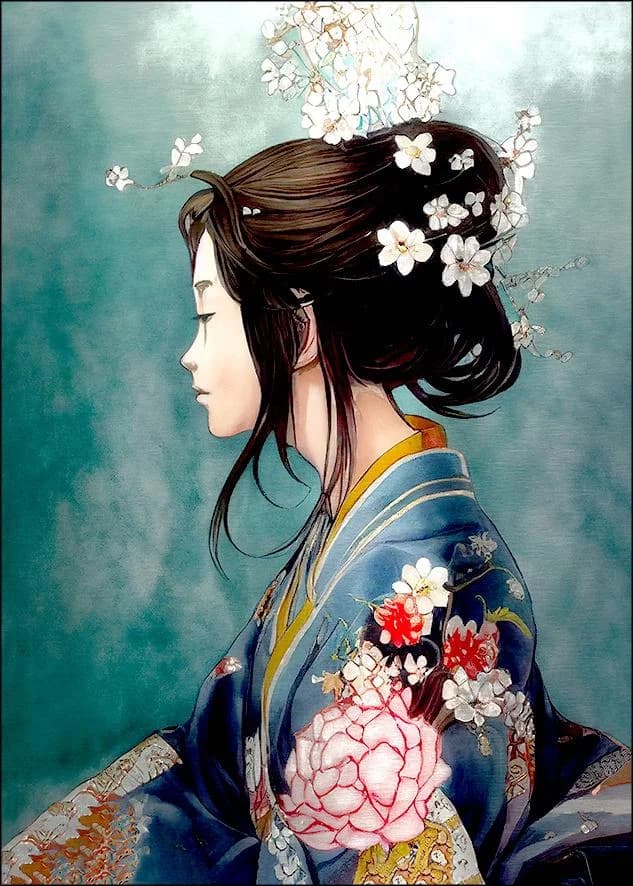 Pro Art Aludibond-Bild GEISHA I - Mehrfarbiges Metallbild