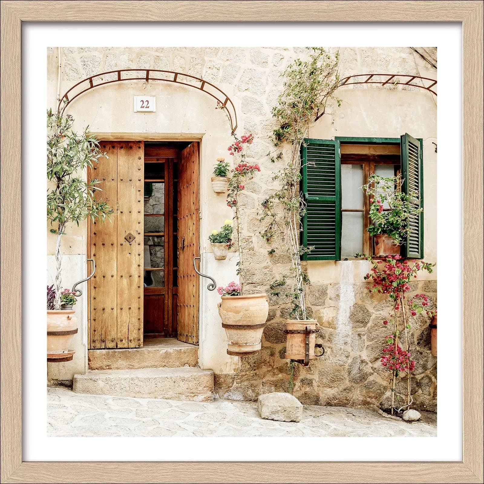 Gerahmtes Bild Mediterranean House II Mehrfarbig