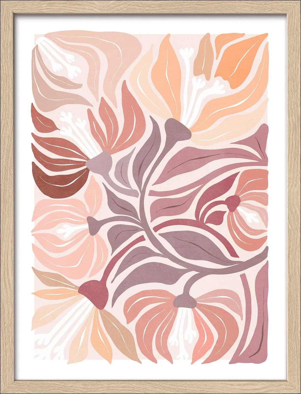 Gerahmtes Bild BOTANICAL ART V Kunstdruck Mehrfarbig