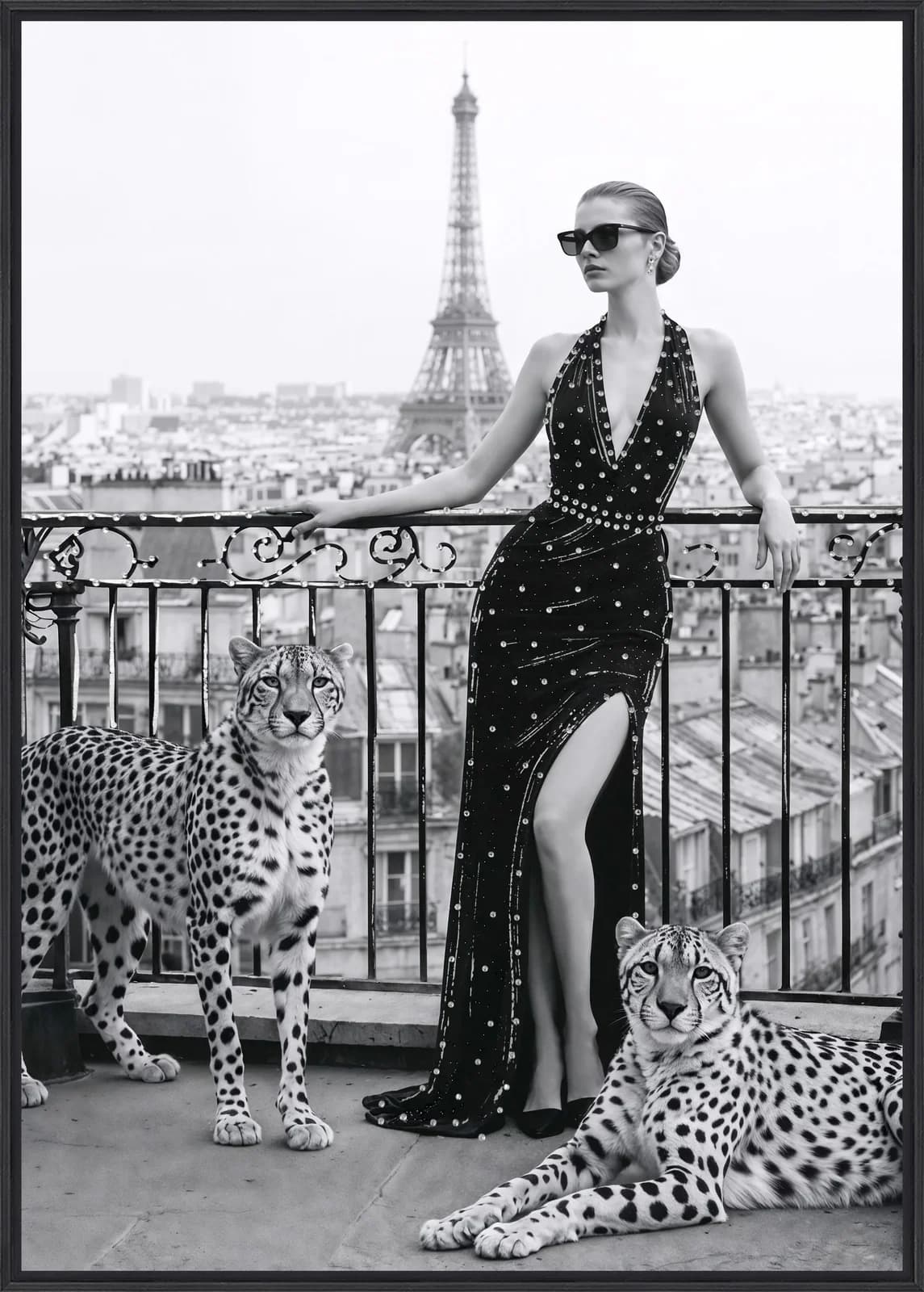 Pro Art Glasbild BLING BLING PARIS mit Strasssteinen