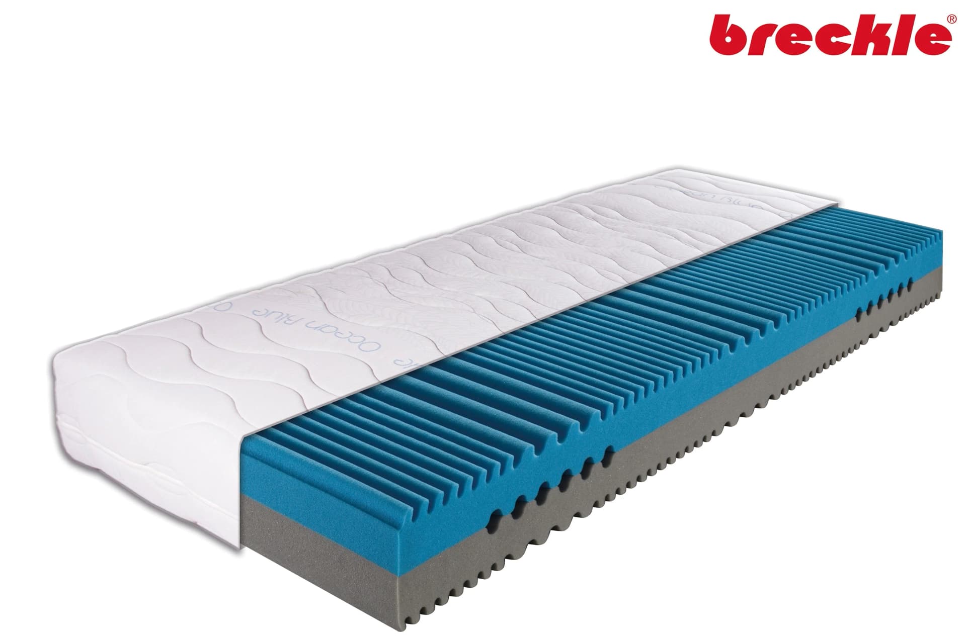 BRECKLE Ocean Blue Wendematratze Weiß 7-Zonen
