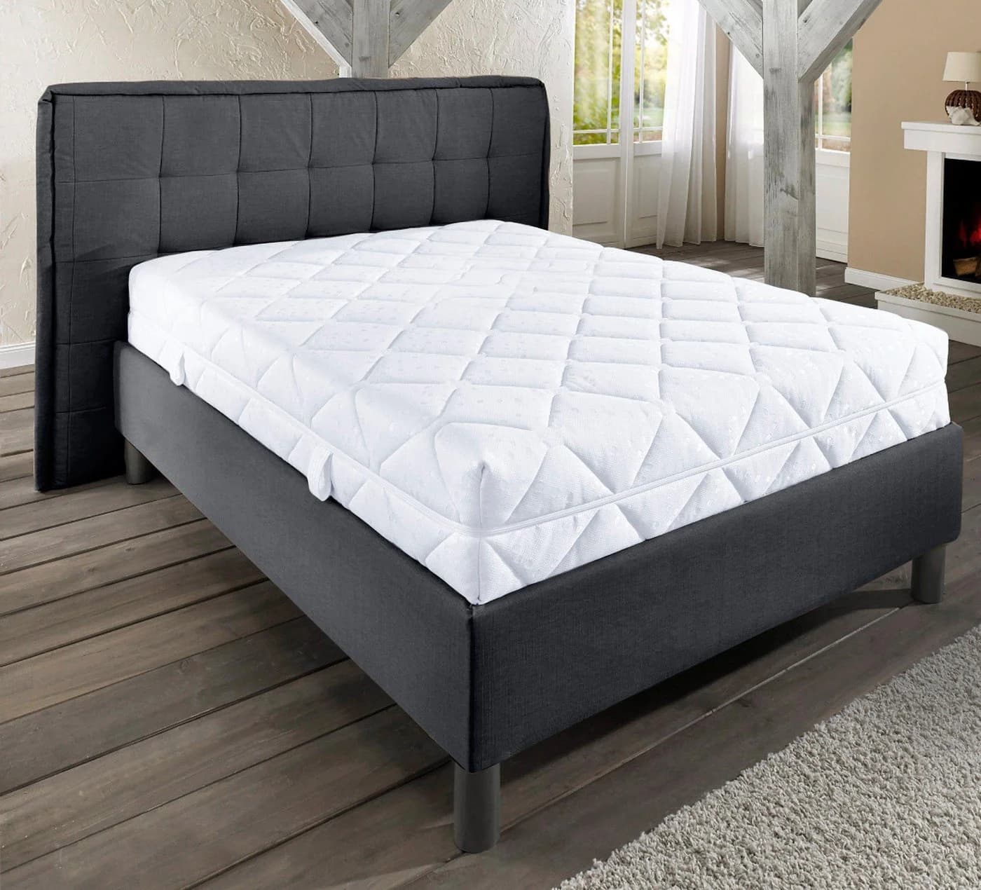 Taschenfederkernmatratze BRECKLE Belvedere DeLux 1000 Weiß 140x200 cm