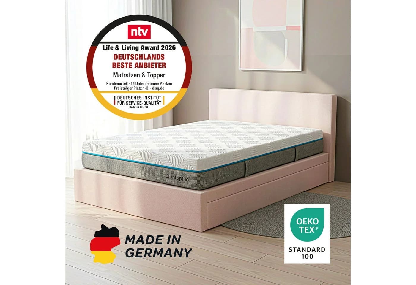 Dunlopillo Balance T Taschenfederkernmatratze 7-Zonen 23 cm hoch