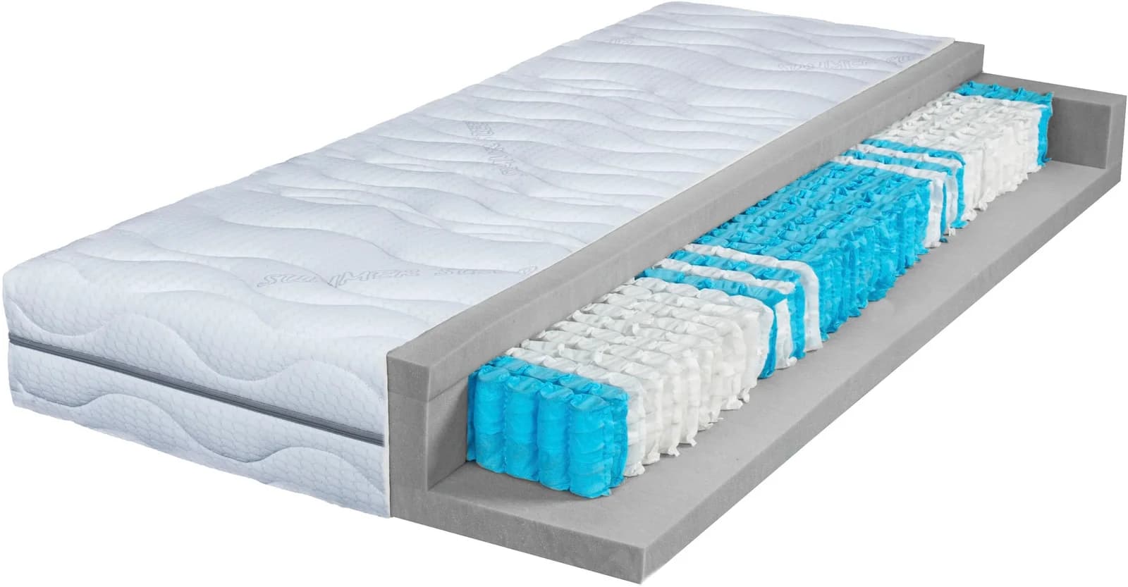 BRECKLE Season Sleep TFK 1000 Taschenfederkernmatratze Weiß H2