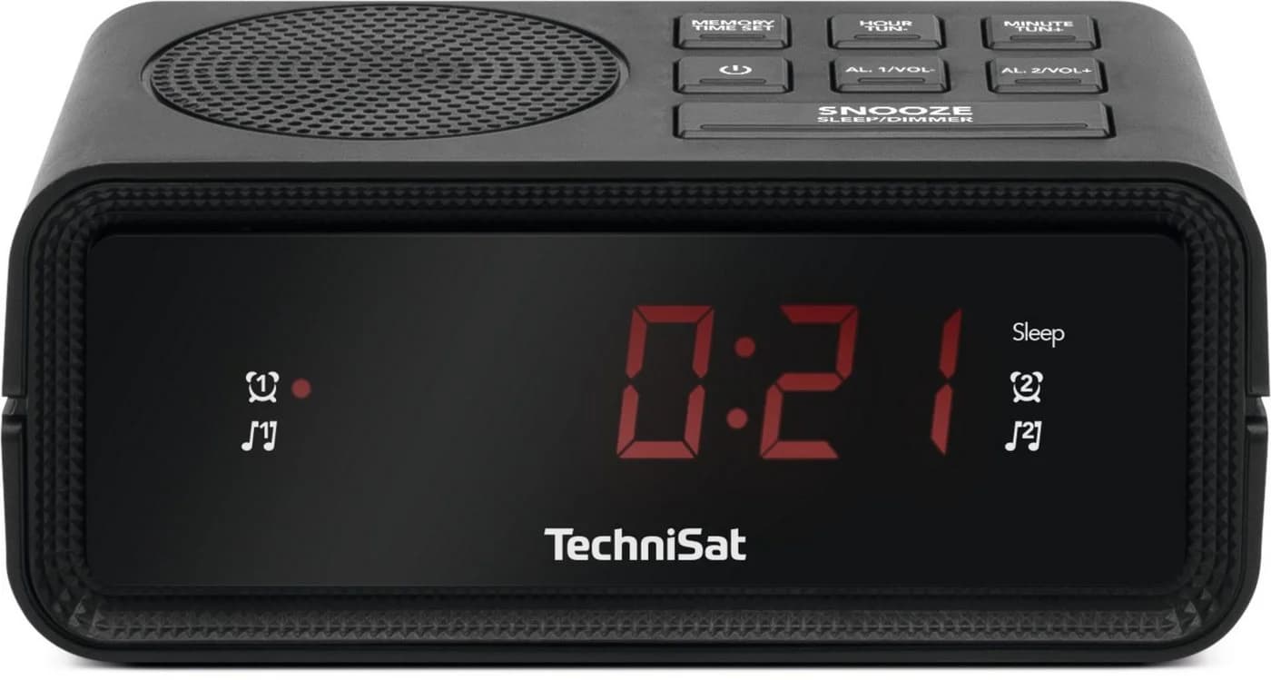 TechniSat DIGICLOCK 2 Radiowecker UKW mit Snooze-Funktion Schwarz - Bild 2