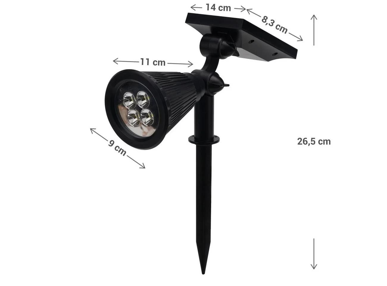 Casativo LED Gartenstrahler Solar mit Dämmerungssensor & Erdspieß - Bild 3