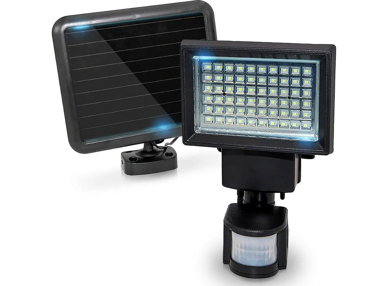 Casativo LED Solar-Strahler mit Bewegungsmelder 600 Lumen Schwarz