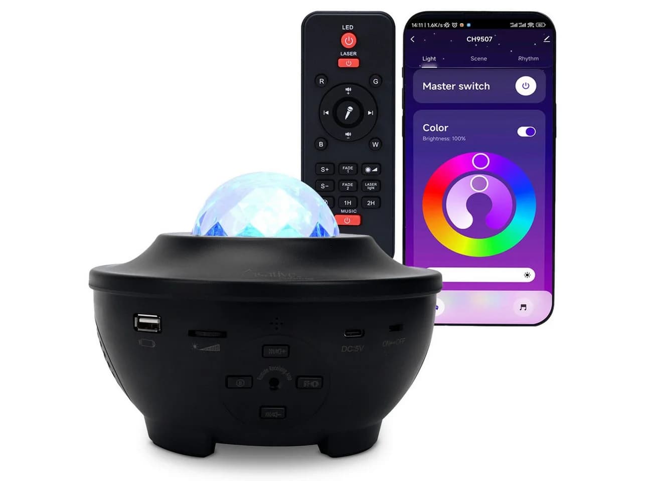 Casativo LED-Sternenhimmel Projektor Schwarz mit Bluetooth & Sprachsteuerung - Bild 5