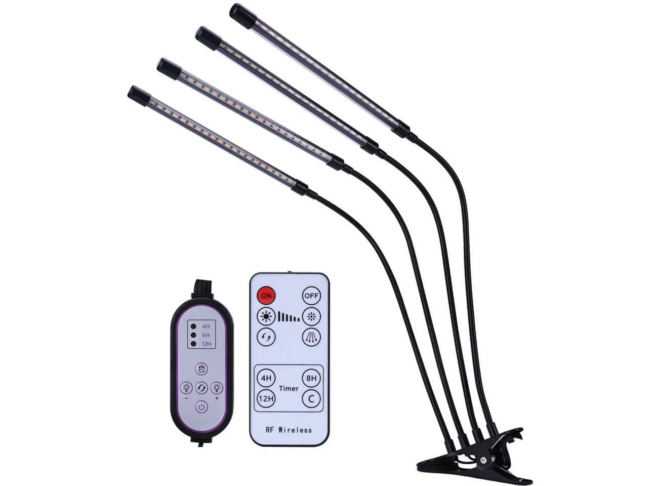 Casativo LED Pflanzenlampe 14W 4 Schwanenhälse USB dimmbar Timer - Bild 5