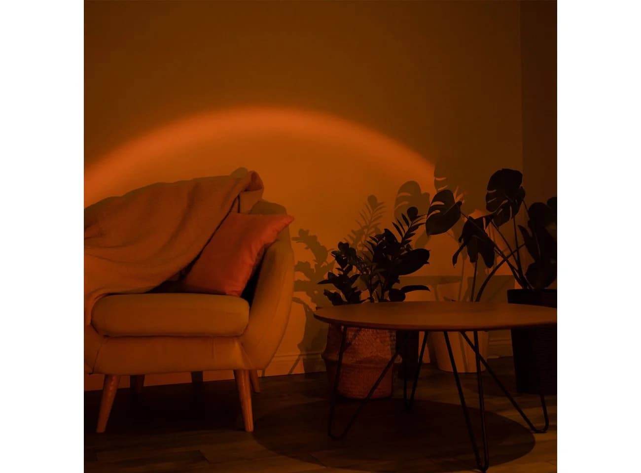 Casativo Projektionslampe LED-Sonnenuntergang Schwarz 180° schwenkbar - Bild 5