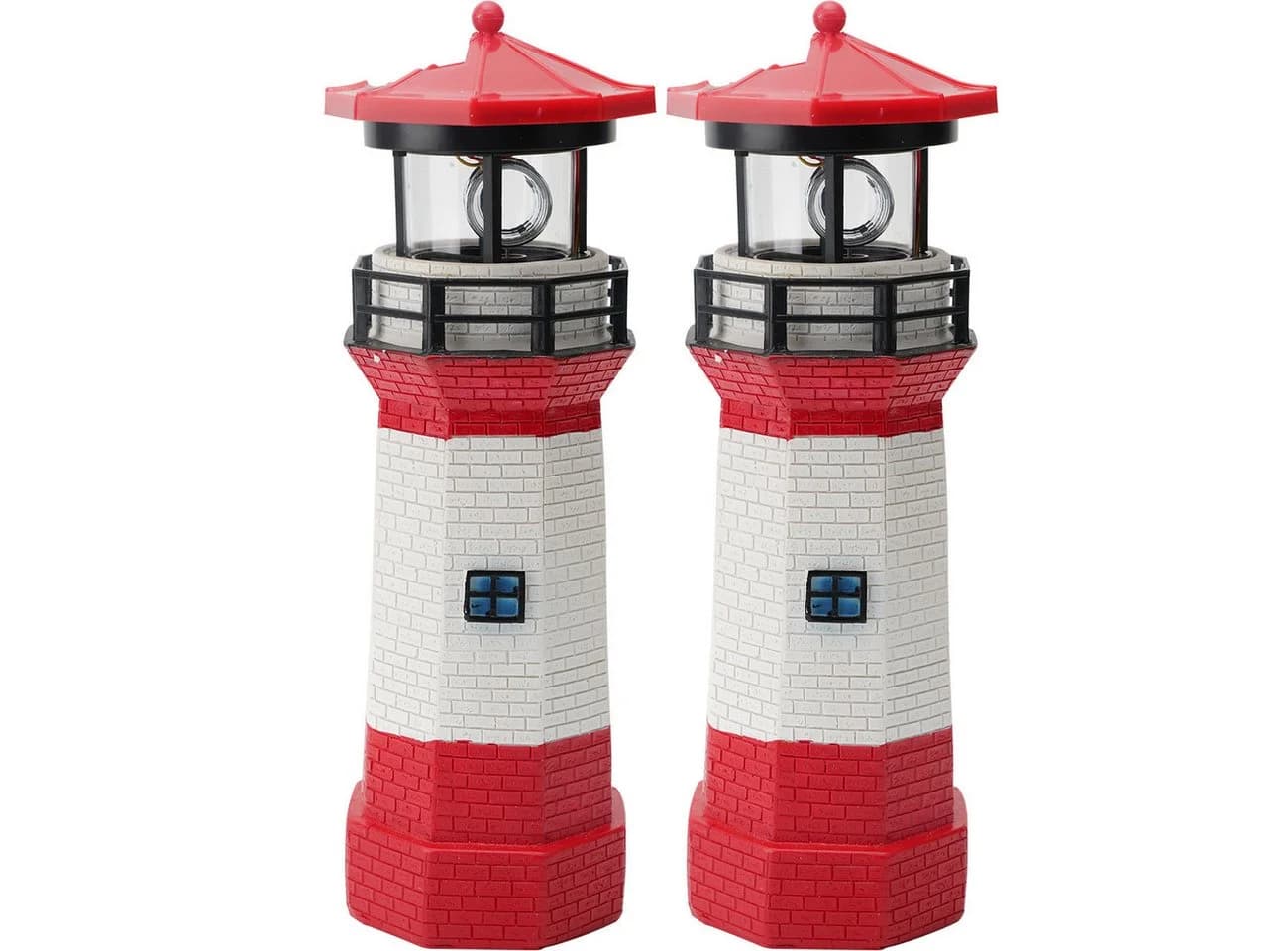 Casativo Solar-Leuchtturm LED rot-weiß mit Dämmerungssensor - Bild 2