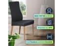 Casativo Stuhlhusse Schwarz Stretch mit Lehnenbezug Bild 1