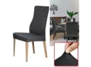 Casativo Stuhlhusse Schwarz Stretch mit Lehnenbezug Bild 2