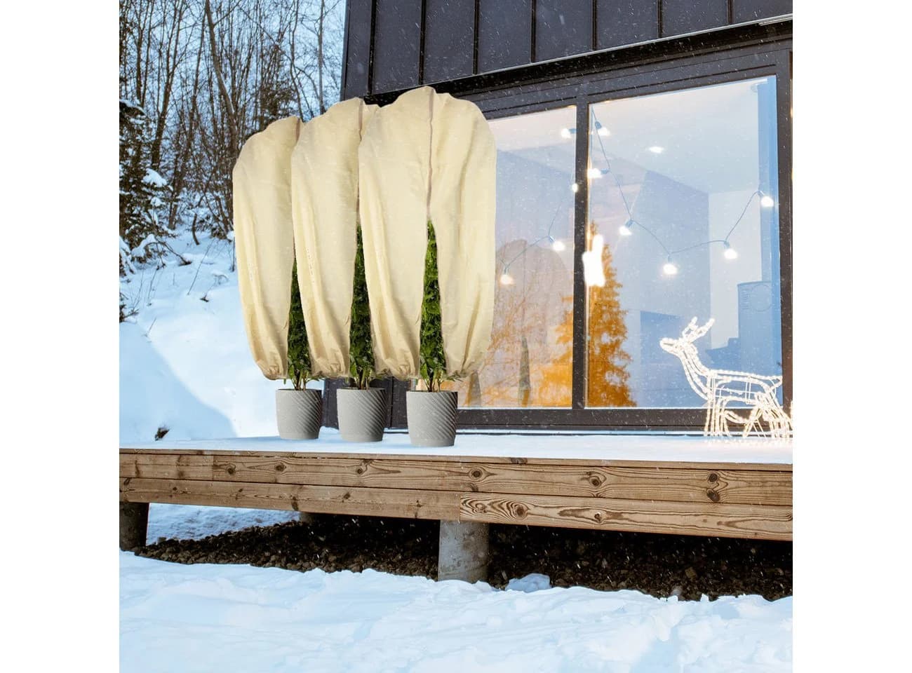 Casativo Winterschutzhaube Pflanzenabdeckung XL 180x120cm mit Reißverschluss - Bild 2
