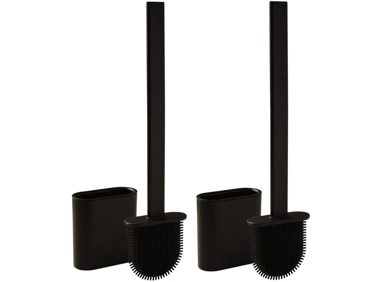Casativo Silikon WC-Bürste Set grau/schwarz/weiß mit Halterung