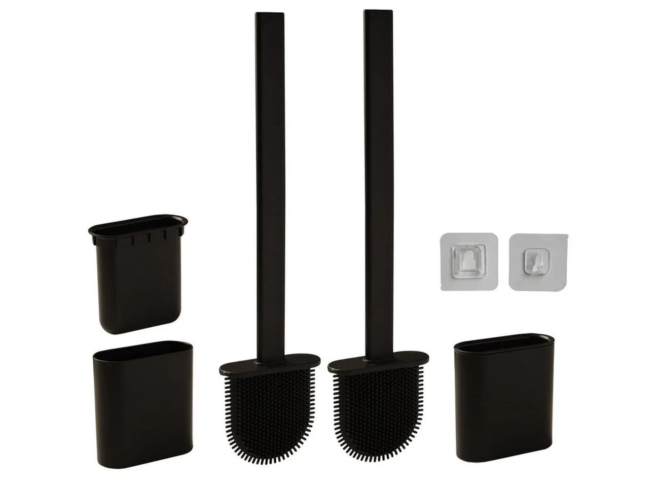 Casativo Silikon WC-Bürste Set grau/schwarz/weiß mit Halterung - Bild 3