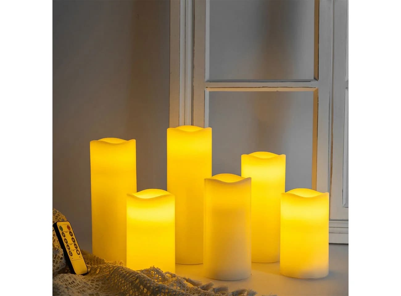 Casativo LED-Echtwachskerzen 6-tlg. Dimmbar mit Timer & Fernbedienung - Bild 3