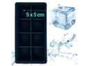 Casativo XXL Silikon Eiswürfelform Schwarz 8 Fächer 5x5cm Bild 5